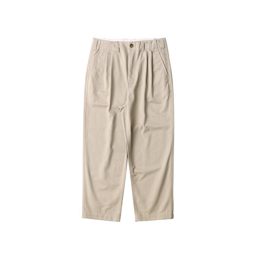 吃茶去chichaqu2022新款双褶连腰斜纹直筒裤 商品图0