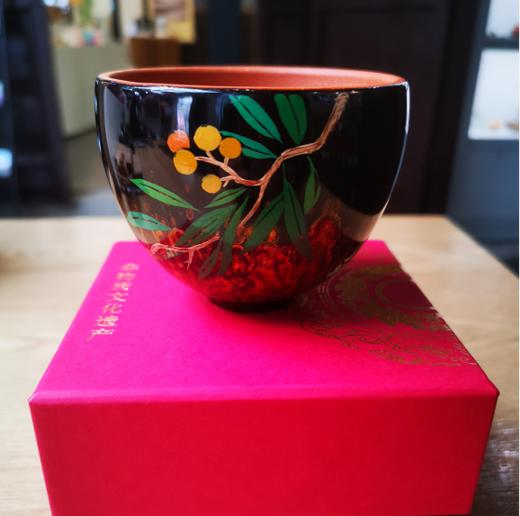 大漆紫砂杯-金桔 商品图0