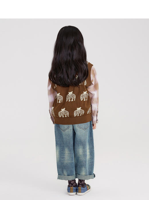 江南布衣 婴童  22年春装新品毛衫背心  1MB303100 商品图3