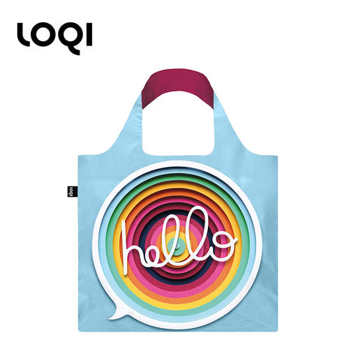 德国LOQI x L/L 艺术系列 OW.HE你好 万用环保袋 INS网红风全新再生环保材料 单肩可折叠 旅行大容量 防泼水 超轻50g可承重40斤 商品图0