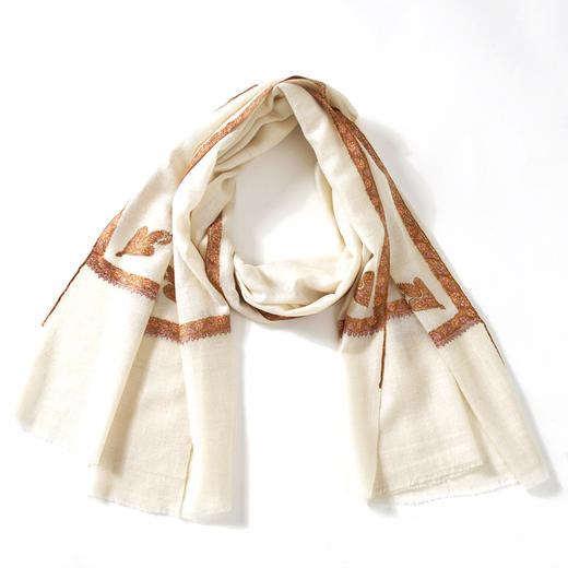 【瑕疵品清仓】伽罗 JALO 克什米尔pashmina羊绒围巾 商品图11