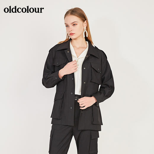 oldcolour春季新款休闲大口袋宽松工装外套女N11042121 商品图1