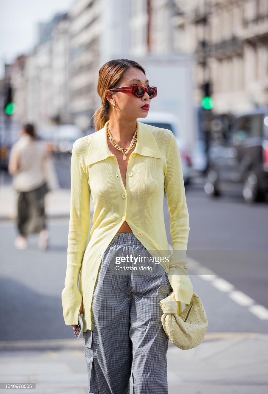 retro chic意大利shadow影系列几何珍珠双链项链耳环925银厚镀14k金