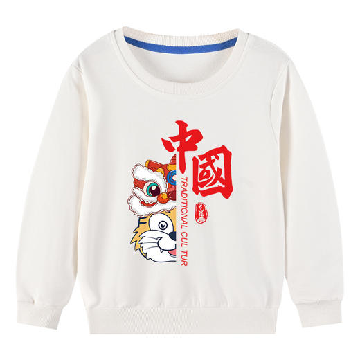 【买一送一】 春季上新国潮风儿童卫衣 圆领套头纯棉卫衣 柔软亲肤  舒适透气 易打理 男童女童可穿 商品图4