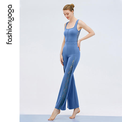 凡圣瑜伽春夏款空中专业瑜伽连体衣阔腿时尚瑜伽服F09911 商品图11