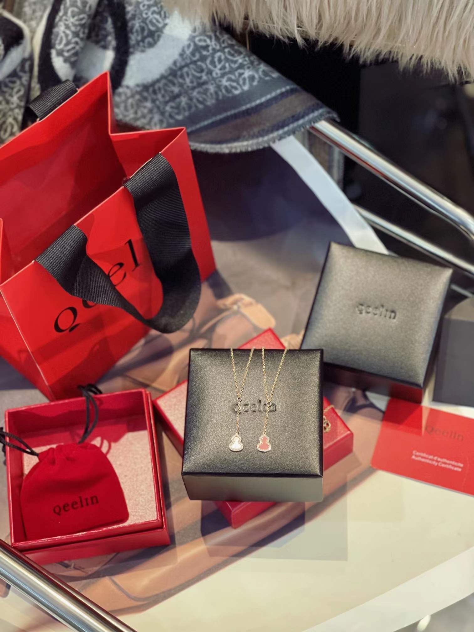 刘诗诗同款 wulu系列qeelin葫芦项链 全套包装