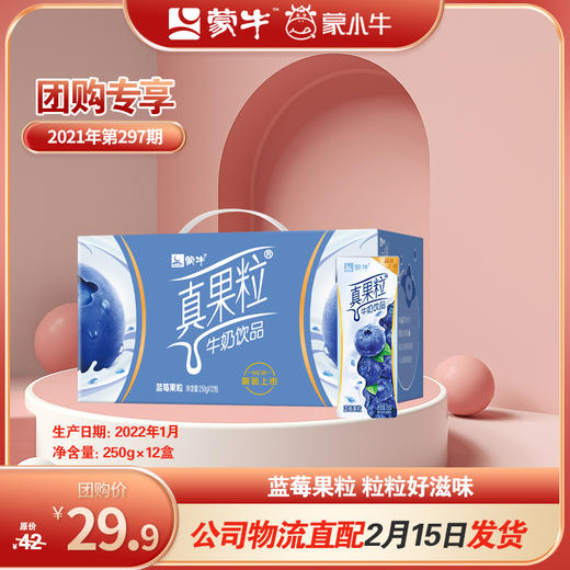 真果粒蓝莓果粒康美苗条装250g×12盒 商品图0