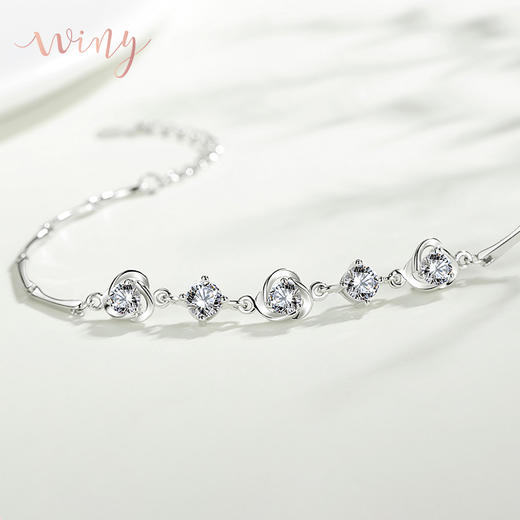 Winy999足银花朝手链送女友闺蜜节日生日礼物 商品图2