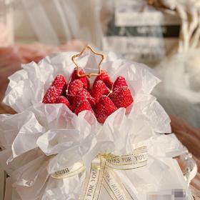 草莓花束一鲜奶动物奶油蛋糕