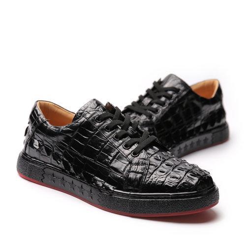 【21春夏新品】UROK新款鳄鱼皮男士防滑耐磨休闲板鞋个性时尚潮流男鞋 商品图4