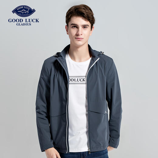 GOOD LUCK/德鲨可脱卸连帽运动户外休闲夹克外套LY14721-838 商品图3