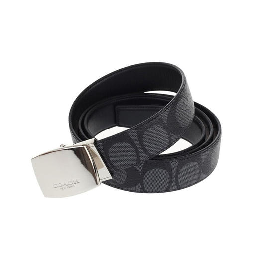 Coach 蔻驰 男士黑灰色双面腰带 F65242CQBK 商品图1