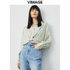 VIMAGE纬漫纪新款设计感小众修身短款小上衣女VC2113218 商品缩略图3
