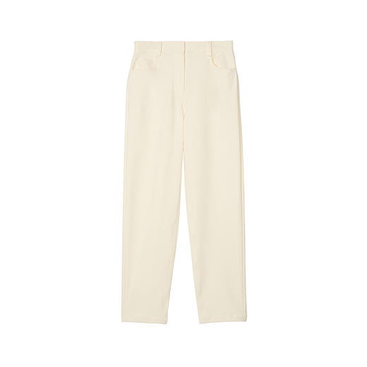 WHM 双面针织布皮标高腰松锥裤 商品图1