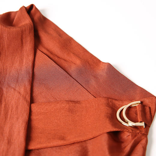 VIMAGE纬漫纪秋款个性洋气绑带设计感通勤喇衬衫小上衣VC2113216 商品图7