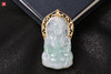 天然翡翠【观音】吊坠   镶嵌：18K金镶 商品缩略图0
