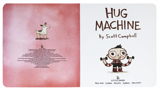 英文原版绘本 Hug Machine 爱抱抱的小机器人 拥抱的力量 纸板书 图画书 名家Scott Campbell 爱的给予 商品图2