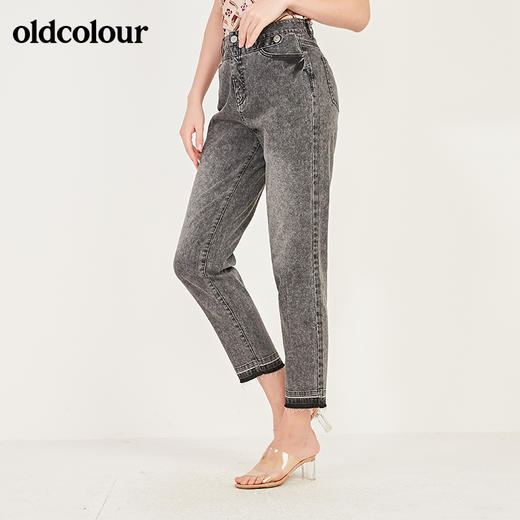 oldcolour春季新品时尚百搭显瘦水洗牛仔长裤女N13113327 商品图1