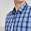 【竹纤维】柒牌衬衫男商务休闲青年春秋款长袖格纹翻领宝蓝色衬衣	122A70630 商品缩略图2