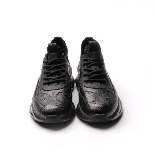 【21春夏新品】UROK新款鸵鸟皮休闲鞋手工男鞋时尚防滑轻便透气舒适皮鞋 商品图3