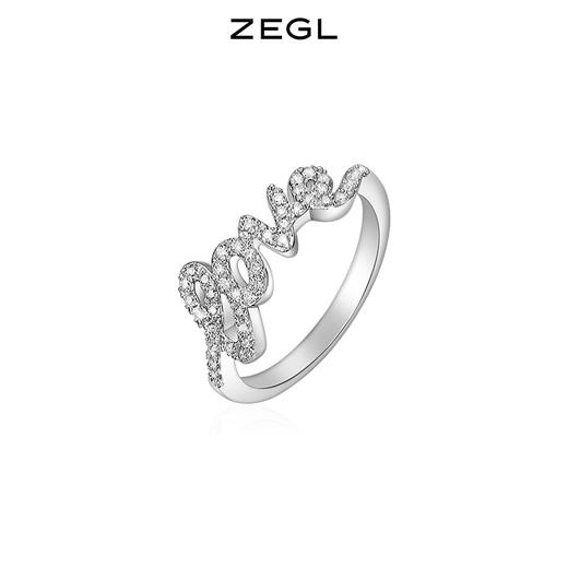 ZEGL设计师爱心戒指女设计小众高级冷淡风LOVE指环轻奢精致食指戒 商品图2