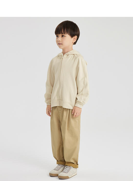 江南布衣婴童  22年春装新品连帽开襟卫衣  1MB431190 商品图8