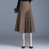 气质A字百褶半身裙女2022春季新款韩版高腰显瘦大摆百褶中长裙 TY30330 商品缩略图0