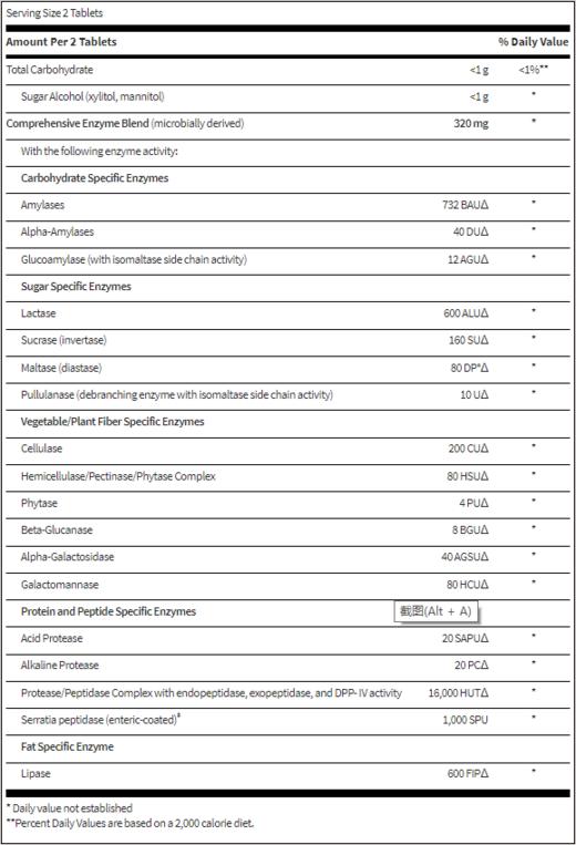 海淘 klaire labs克莱尔 消化酶咀嚼片 Vital-Zymes (Chewables) 180片/瓶 09/25和01/25随机发（新包装） 商品图1