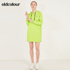 oldcolour春季纯色时尚设计感连帽长袖连衣裙N12103225 商品缩略图3