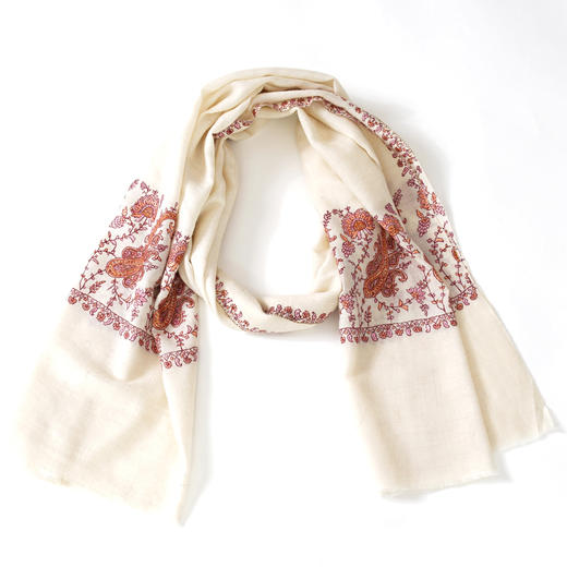 【瑕疵品清仓】伽罗 JALO 克什米尔pashmina羊绒围巾 商品图1