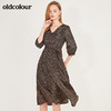 oldcolour春季V领波点时尚气质修身显瘦中袖连衣裙N13102320 商品缩略图2