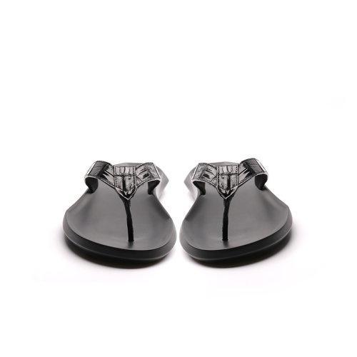 【21春夏新品】UROK新款鳄鱼皮人字拖拖鞋时尚休闲凉鞋室外防滑潮沙滩鞋 商品图2