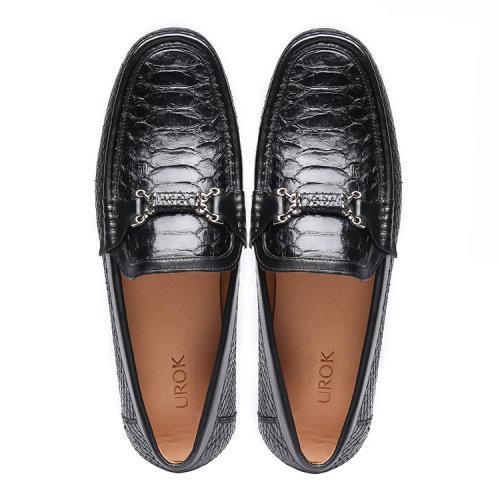 UROK定做进口蟒蛇豆豆鞋定制男士驾车手工皮鞋休闲乐福鞋 商品图6