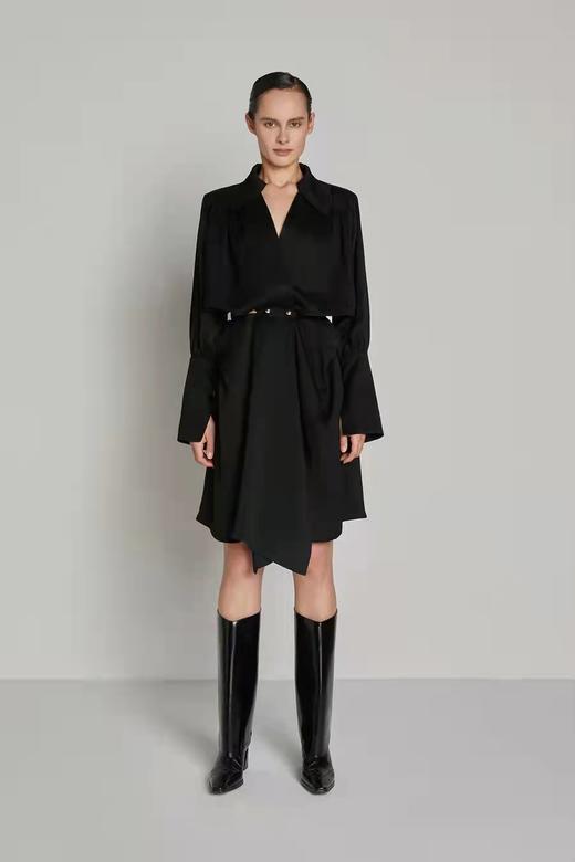 腰部镂空互搭系扣连衣裙 商品图1