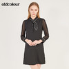 oldcolour春季新款雪纺小领结气质内搭长袖连衣裙N11103147 商品缩略图3