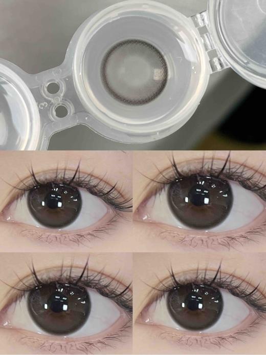 平价年抛 小泪包 Hymora  中直径14.2 着色13.4  (同品牌多副更划算 选款色板在详情页138一副 198两幅 238三副) 黑色渐变美瞳 商品图8