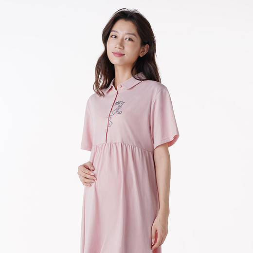 都市丽人女士棉质孕哺裙32支棉单面薄短袖裙睡衣LH2CA2 商品图0
