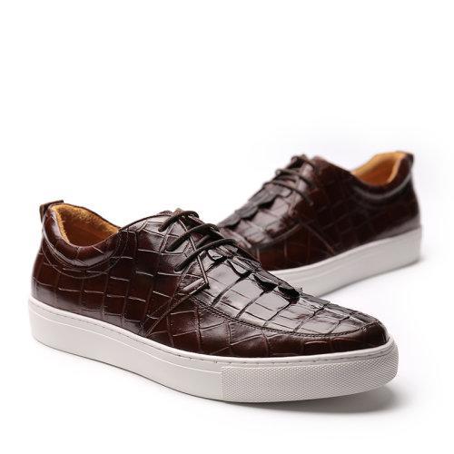 【21春夏新品】UROK新款鳄鱼皮男士防滑耐磨休闲板鞋个性时尚潮流男鞋 商品图4