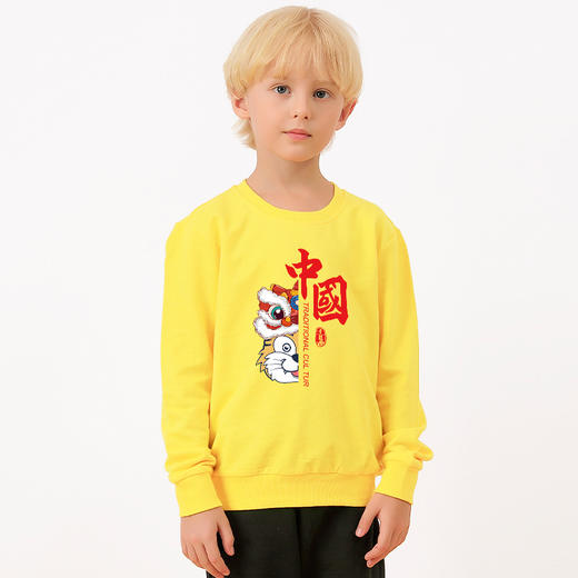 【买一送一】 春季上新国潮风儿童卫衣 圆领套头纯棉卫衣 柔软亲肤  舒适透气 易打理 男童女童可穿 商品图2