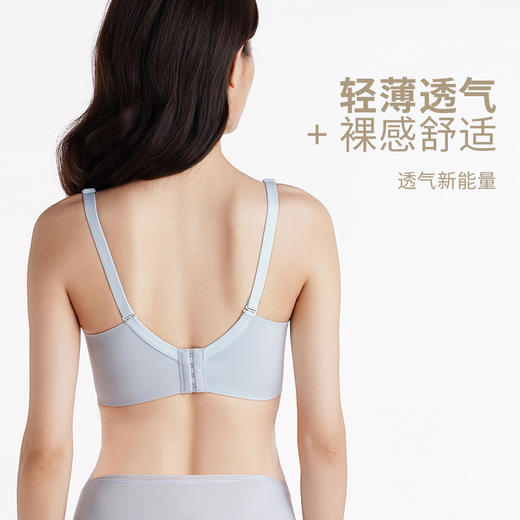 都市丽人C杯常规内衣快乐妈咪薄蕾丝四排扣树脂胶圈3/4杯孕哺文胸LB22U3 商品图3