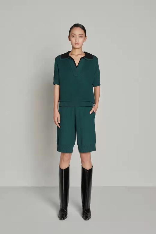 宽松垂褶针织短裤 商品图0