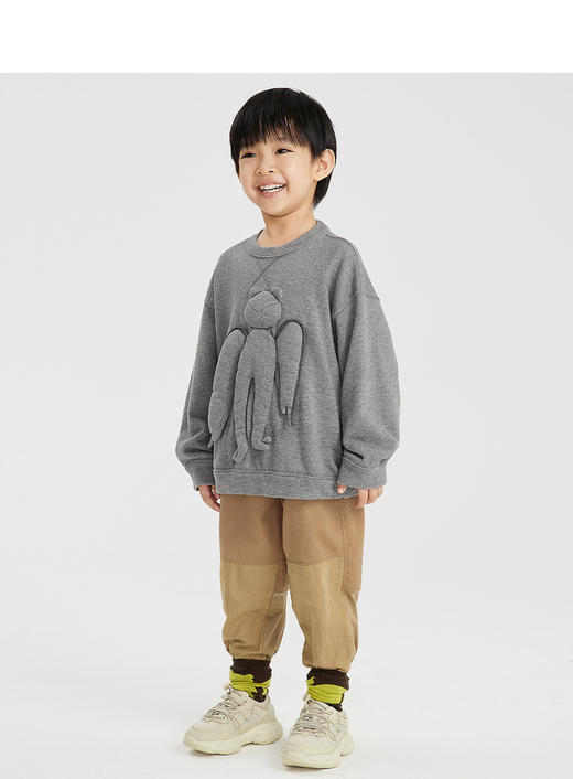 江南布衣婴童  22年春装新品无帽套头卫衣  1MB401210 商品图9