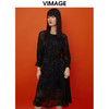 VIMAGE纬漫纪夏季新款优雅雪纺显瘦中长款连衣裙V1507116 商品缩略图0