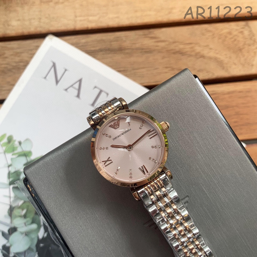 原单阿玛尼女表ar11223 机芯:原装石英机芯