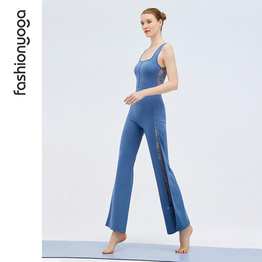 凡圣瑜伽春夏款空中专业瑜伽连体衣阔腿时尚瑜伽服F09911 商品图9