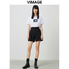 VIMAGE纬漫纪新款气质通勤时尚百搭显瘦短裤VC2105212 商品缩略图1