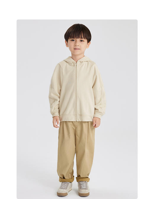 江南布衣婴童  22年春装新品连帽开襟卫衣  1MB431190 商品图9