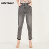 oldcolour春季新品时尚百搭显瘦水洗牛仔长裤女N13113327 商品缩略图0