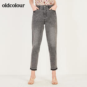oldcolour春季新品时尚百搭显瘦水洗牛仔长裤女N13113327