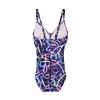 安莉芳印花三角连体泳衣女士露背性感深V度假温泉泳装ES00092 商品缩略图1
